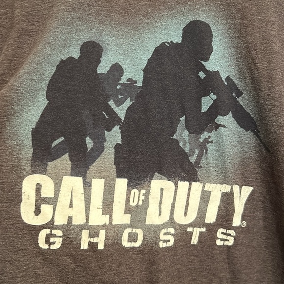 Call Of Duty Ghosts Logo Gray T-Shirt Gaming Sz 2XL - Picture 2 of 4